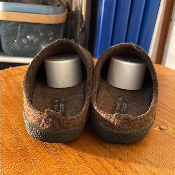 Haflinger Slip-On Loafers in Brown and Black - Picture 2 of 5